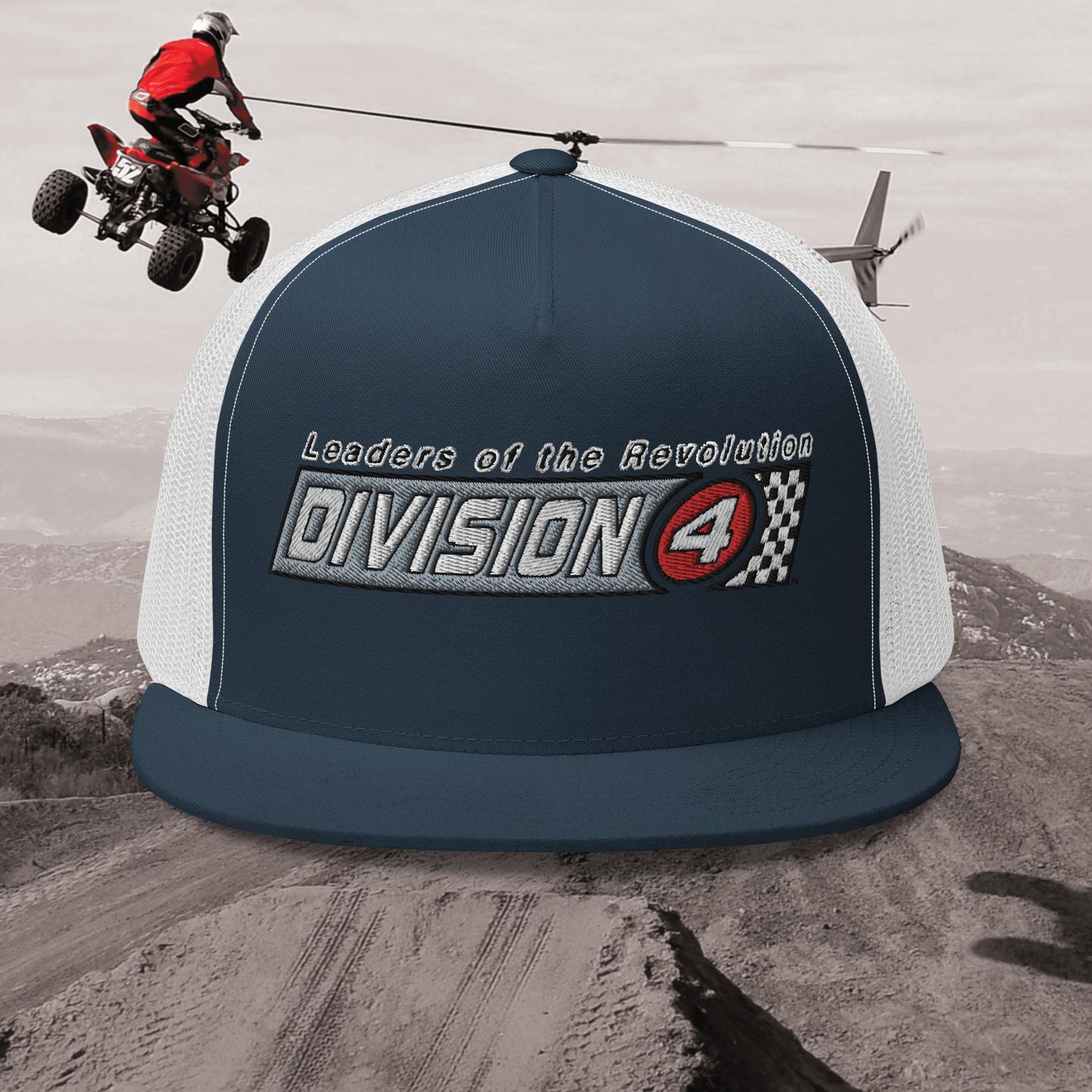 Checkered Division 4 Trucker Hat