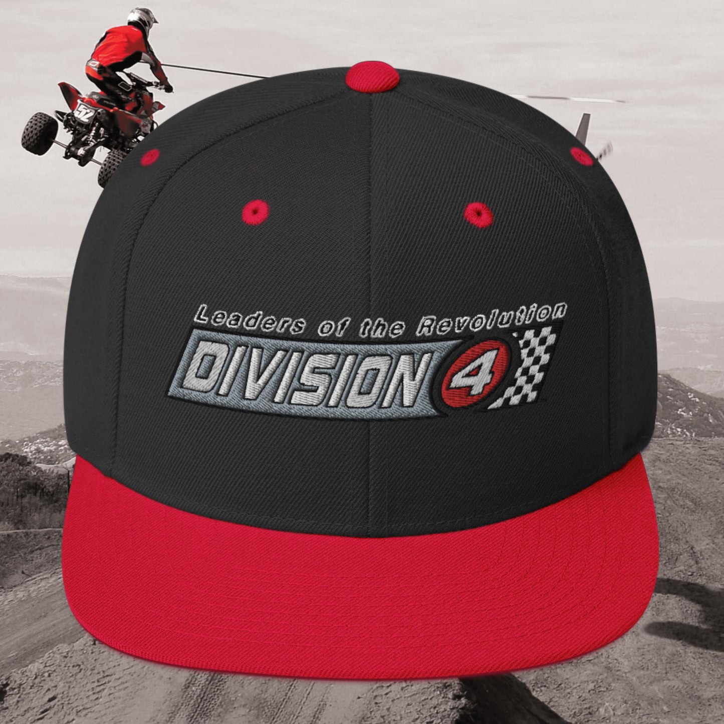 Checkered Division 4 Snapback Hat